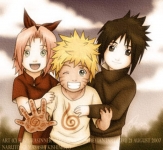 Naruto, Sakura e Sasuke piccoli